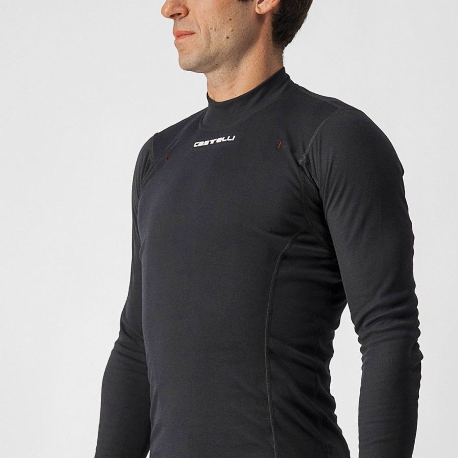 Capa Base Castelli FLANDERS WARM LONG SLEEVE Hombre Negros | 873052-YNX