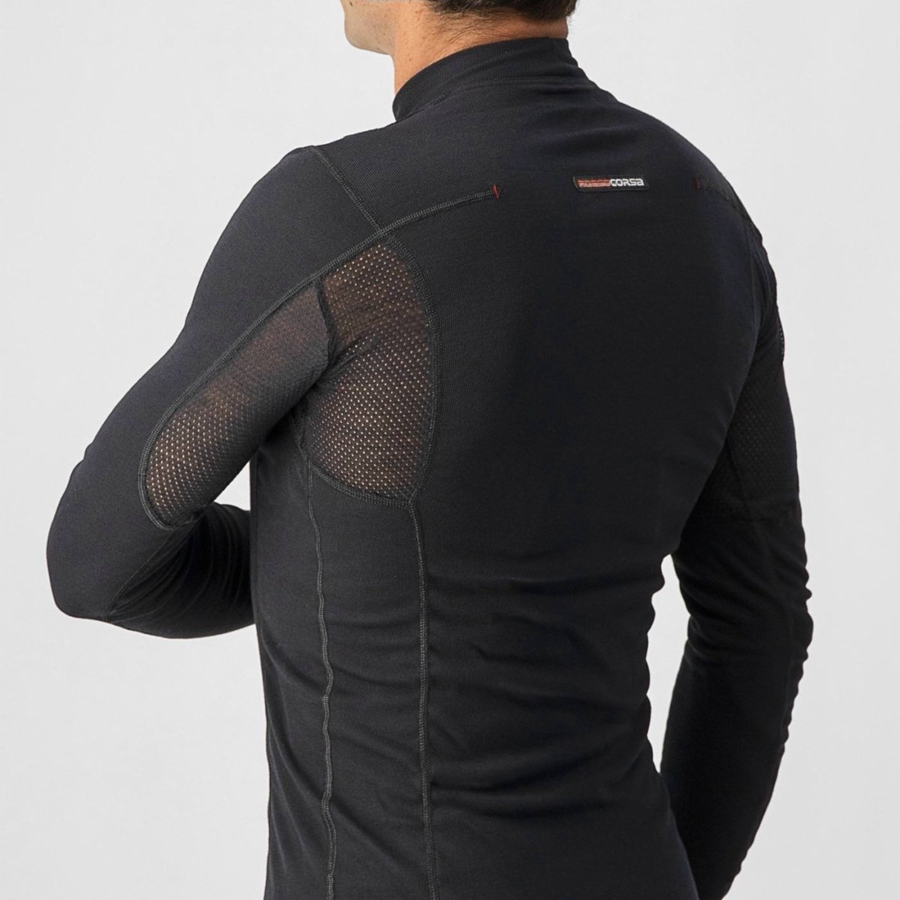 Capa Base Castelli FLANDERS WARM LONG SLEEVE Hombre Negros | 873052-YNX