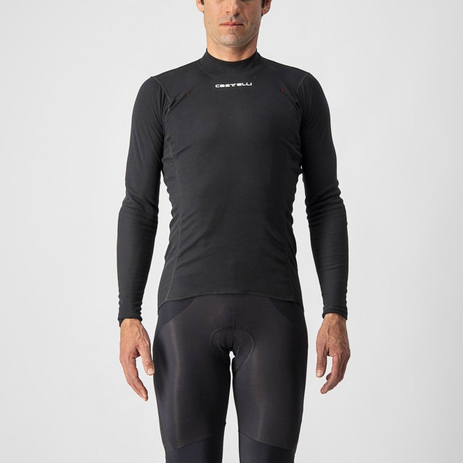 Capa Base Castelli FLANDERS WARM LONG SLEEVE Hombre Negros | 873052-YNX