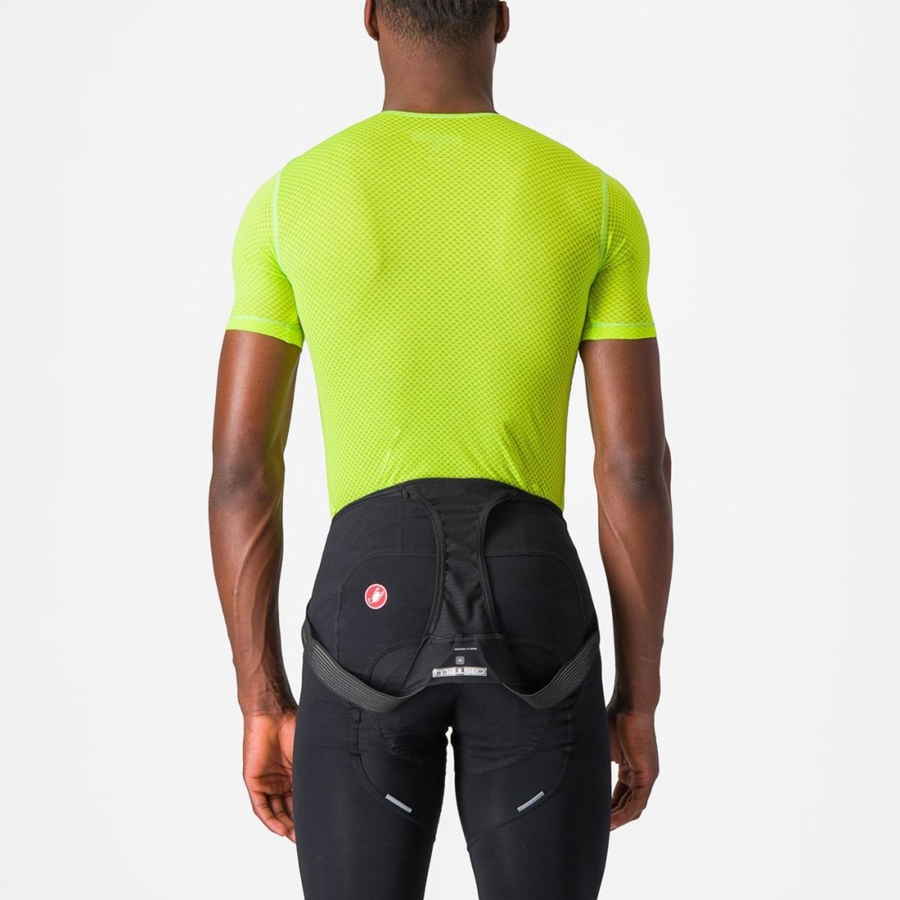 Capa Base Castelli PRO MESH 2.0 SHORT SLEEVE Hombre Verdes Claro | 693718-XPB