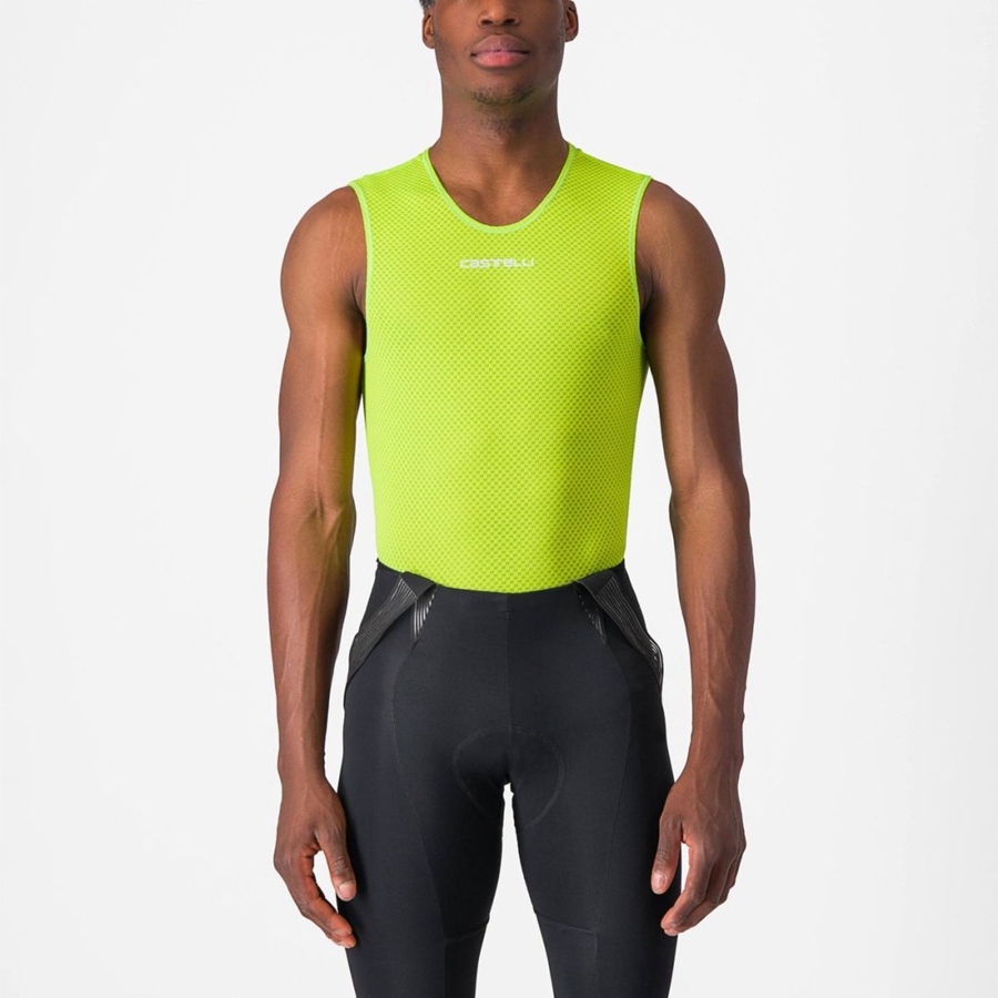 Capa Base Castelli PRO MESH 2.0 SLEEVELESS Hombre Verdes Claro | 209346-QMN