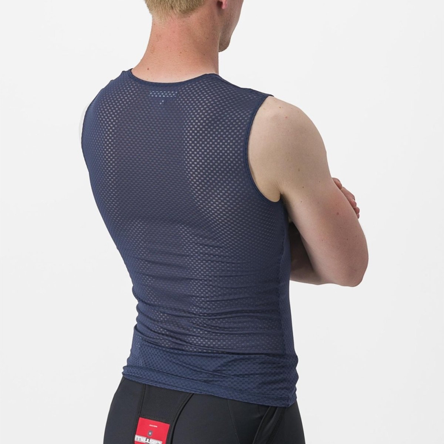 Capa Base Castelli PRO MESH 2.0 SLEEVELESS Hombre Azules | 285764-MZL