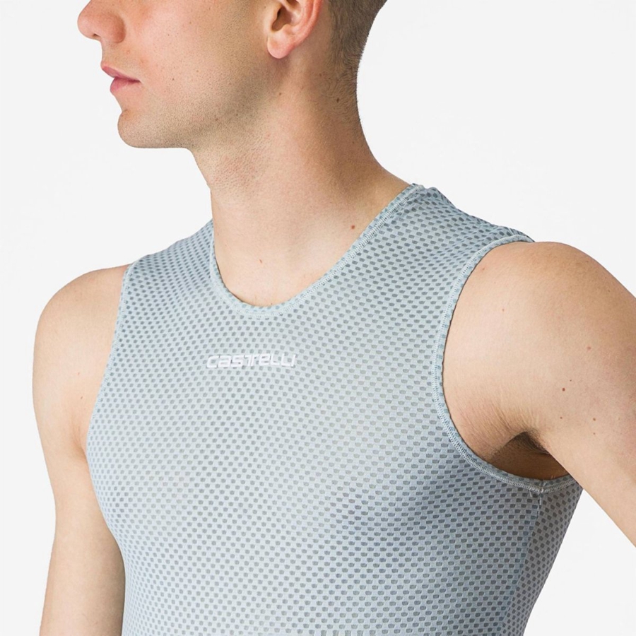 Capa Base Castelli PRO MESH 2.0 SLEEVELESS Hombre Azules | 196805-YFS