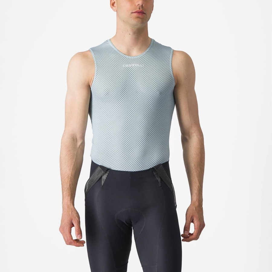 Capa Base Castelli PRO MESH 2.0 SLEEVELESS Hombre Azules | 196805-YFS