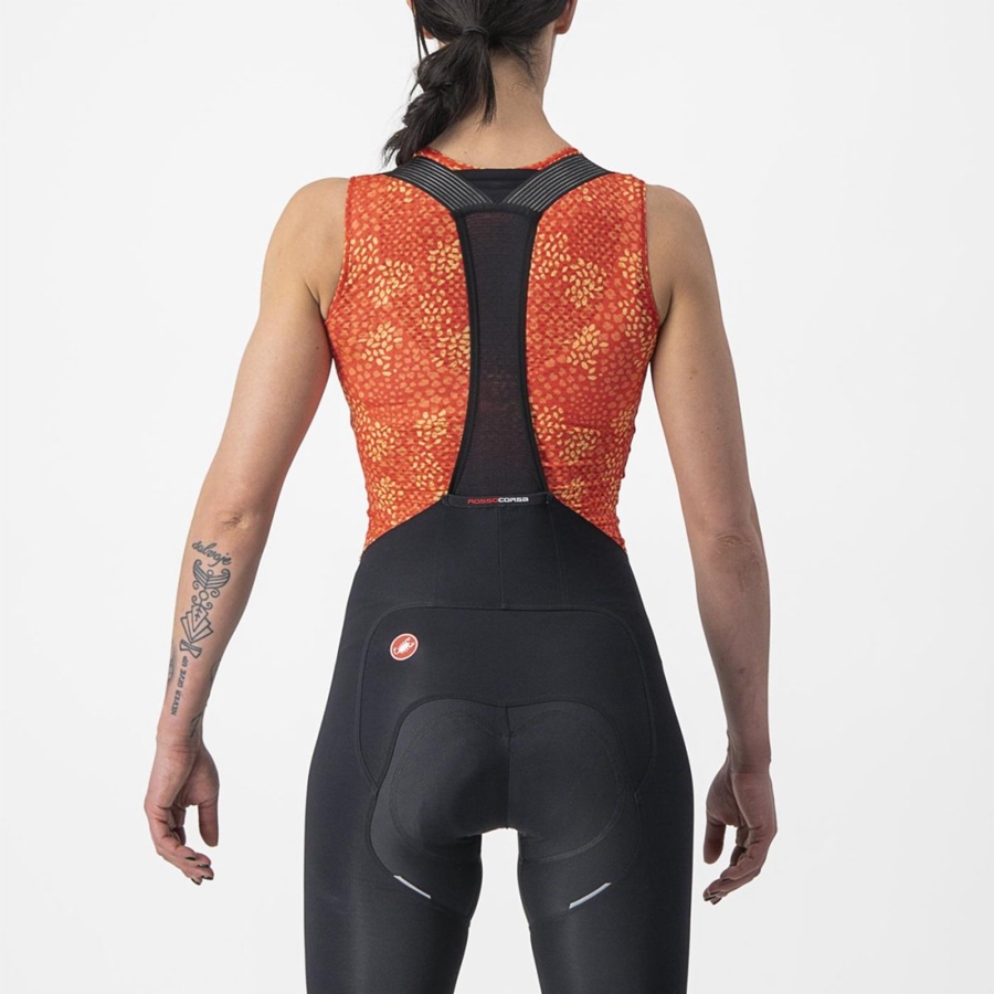 Capa Base Castelli PRO MESH 4 W SLEEVELESS Mujer Naranjas | 273109-FUY