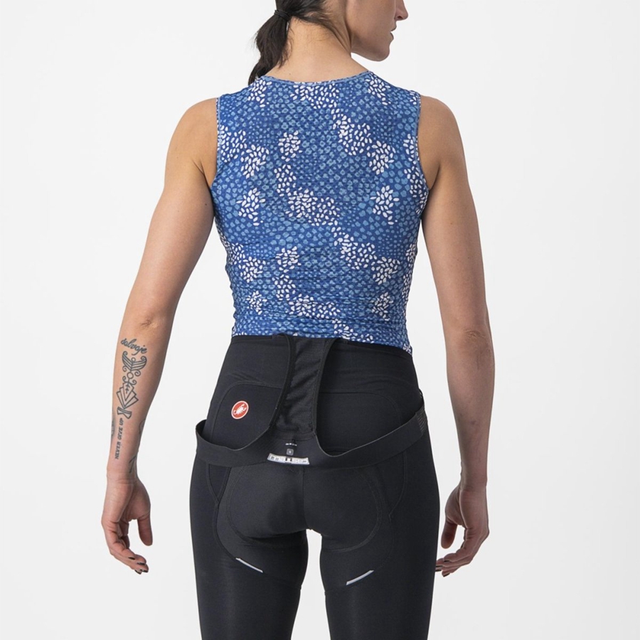 Capa Base Castelli PRO MESH 4 W SLEEVELESS Mujer Azules | 745132-CTA