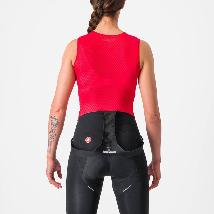 Capa Base Castelli PRO MESH W SLEEVELESS Mujer Rojos | 839025-CKN