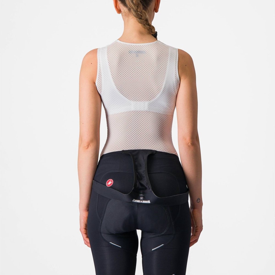 Capa Base Castelli PRO MESH W SLEEVELESS Mujer Blancos | 861257-CHJ