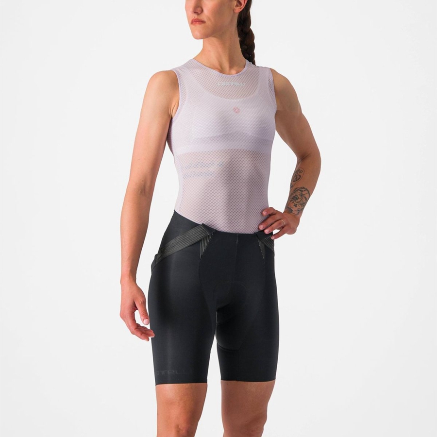 Capa Base Castelli PRO MESH W SLEEVELESS Mujer Morados Blancos | 281673-WSV