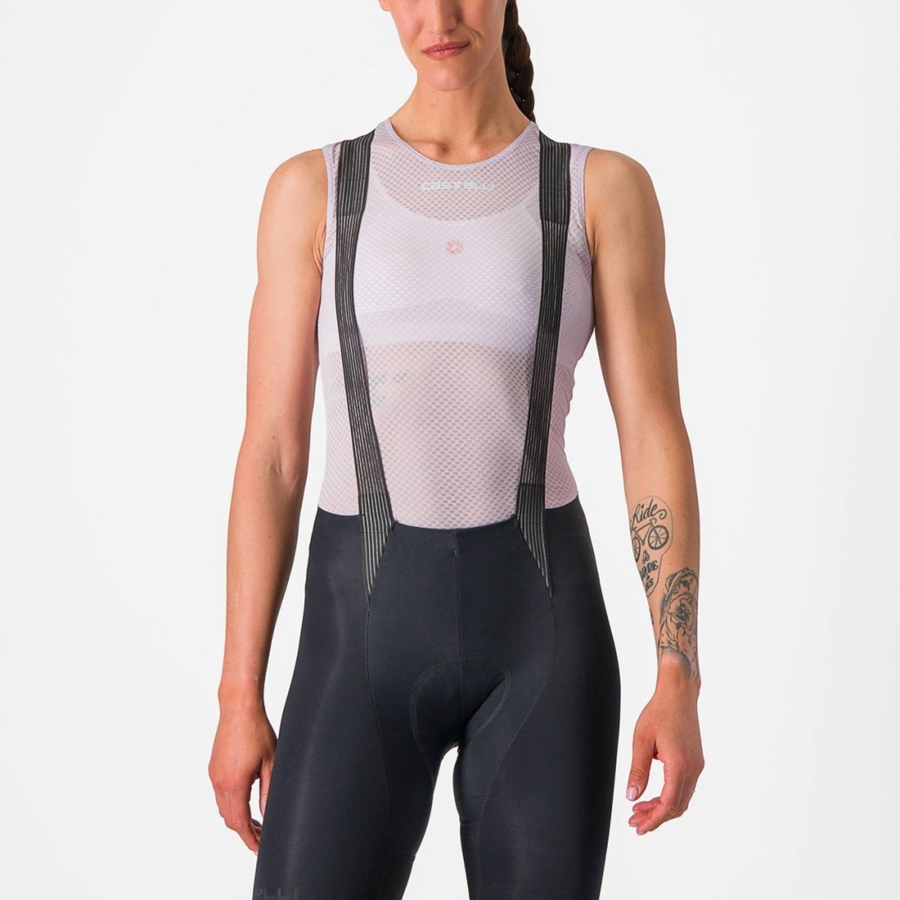 Capa Base Castelli PRO MESH W SLEEVELESS Mujer Morados Blancos | 281673-WSV