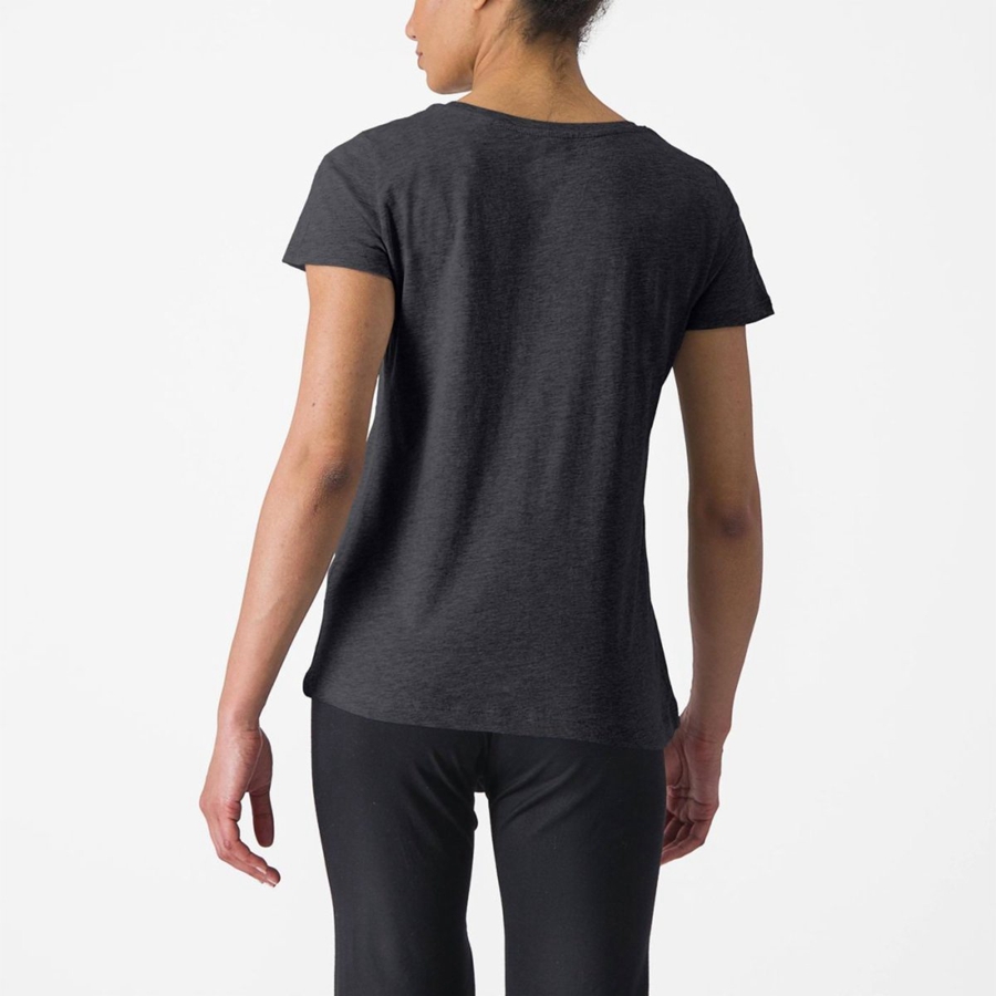 Casual Castelli CASTELLI CLASSICO W TEE Mujer Negros | 791682-FZR