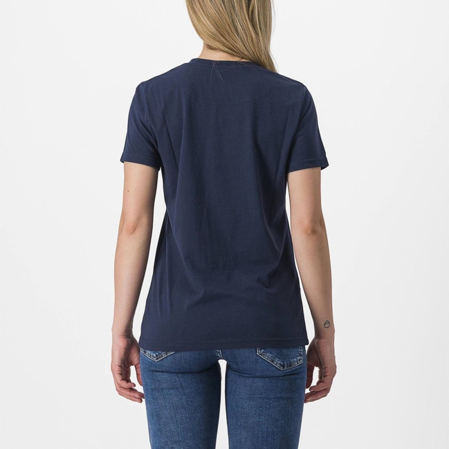 Casual Castelli PEDALARE TEE Mujer Azules | 095178-SWV