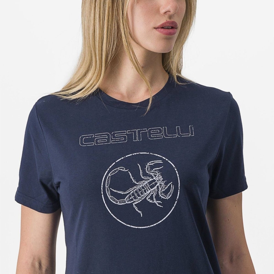 Casual Castelli PEDALARE TEE Mujer Azules | 095178-SWV