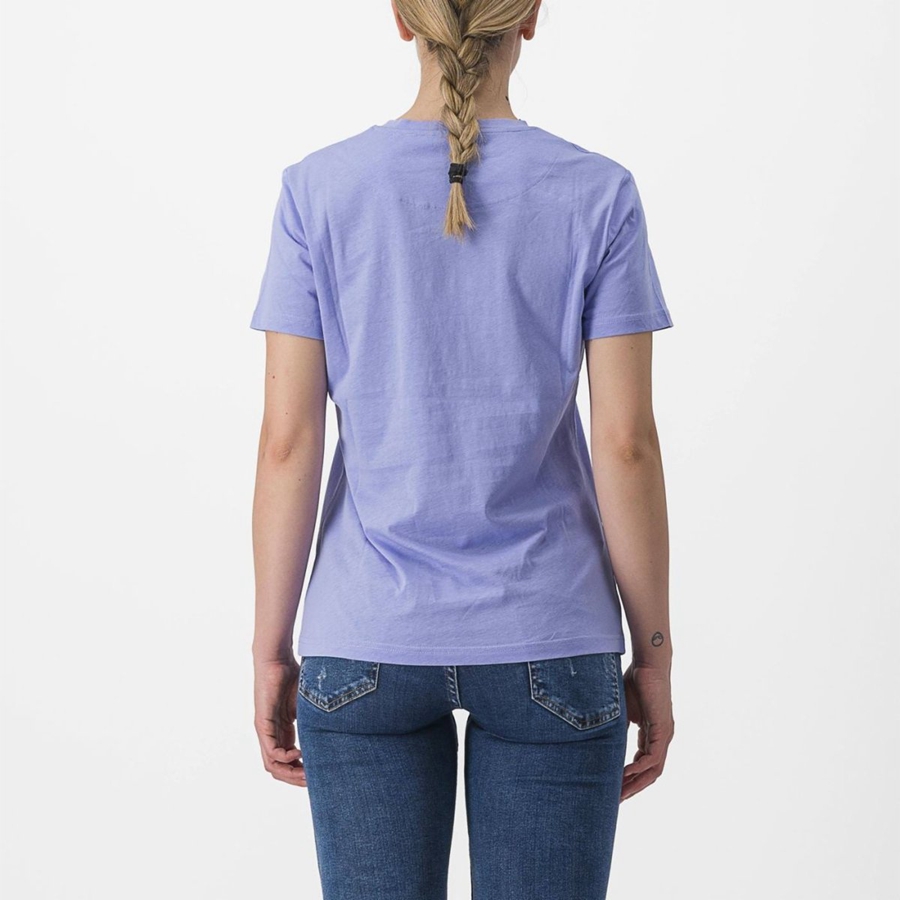 Casual Castelli PEDALARE TEE Mujer Morados Blancos | 430715-MGC