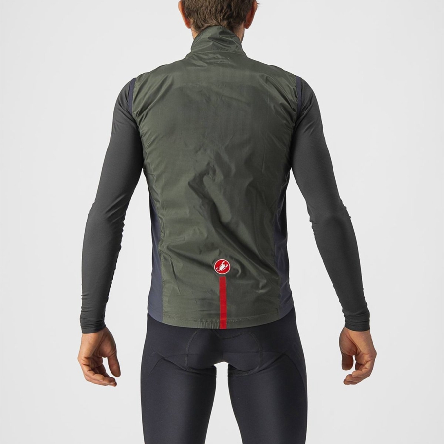 Chaleco Castelli SQUADRA STRETCH Hombre Verdes Grises Oscuro | 205679-WRA