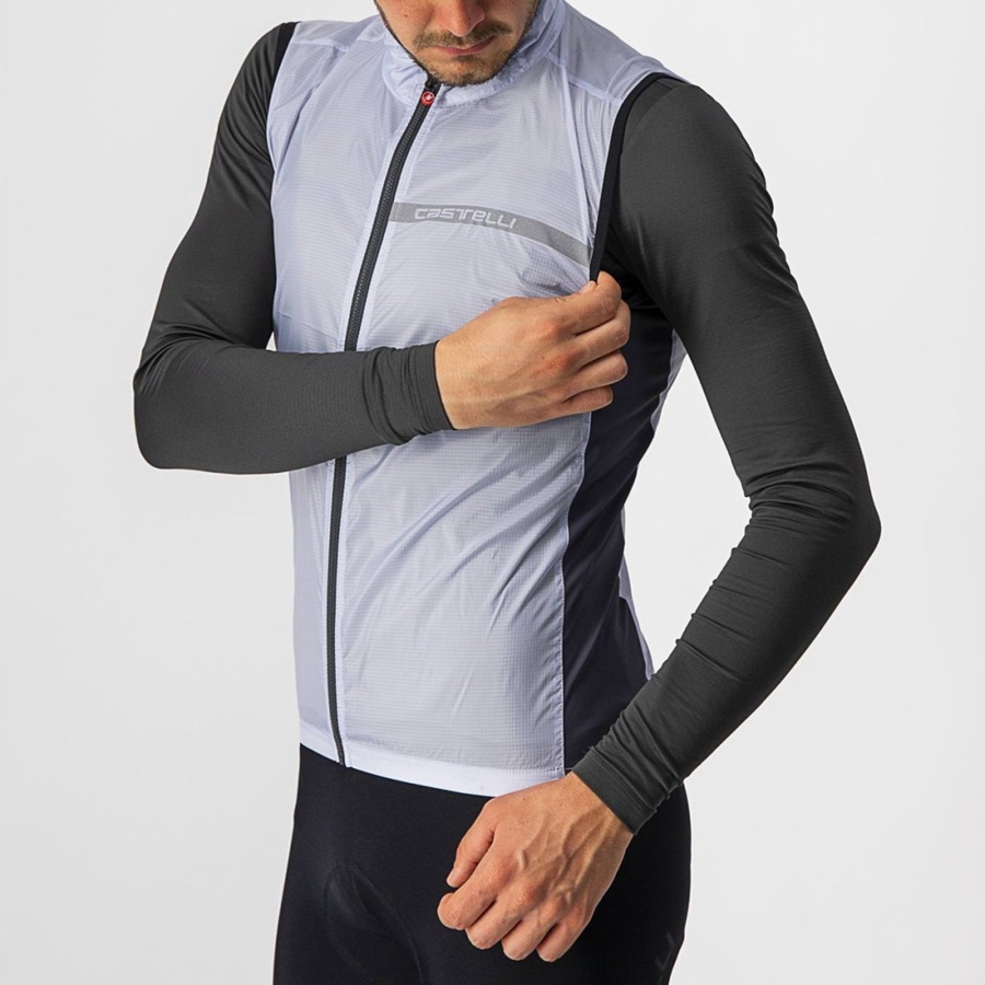 Chaleco Castelli SQUADRA STRETCH Hombre Plateados Grises Grises Oscuro | 826309-ZIB