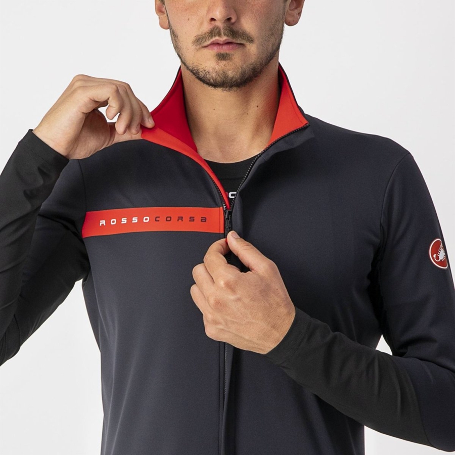 Chamarras Castelli BETA RoS Hombre Negros Rojos | 037625-UYS