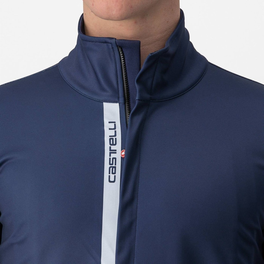 Chamarras Castelli ENTRATA Hombre Azules Plateados | 794083-CXB