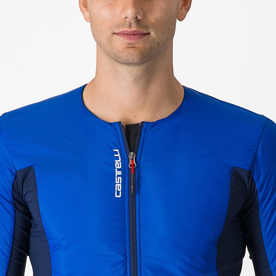 Chamarras Castelli FLY JACK-SEY Hombre Azules Azules | 641052-UGC