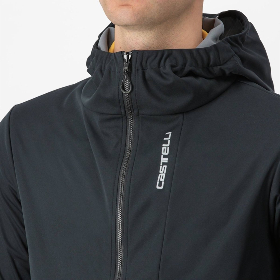 Chamarras Castelli TRAIL HOODIE Hombre Negros | 146795-WGT