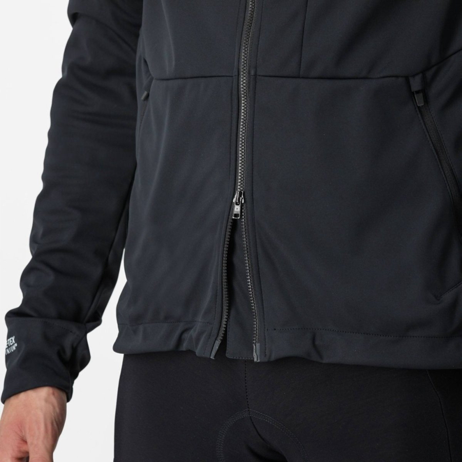 Chamarras Castelli TRAIL HOODIE Hombre Negros | 146795-WGT