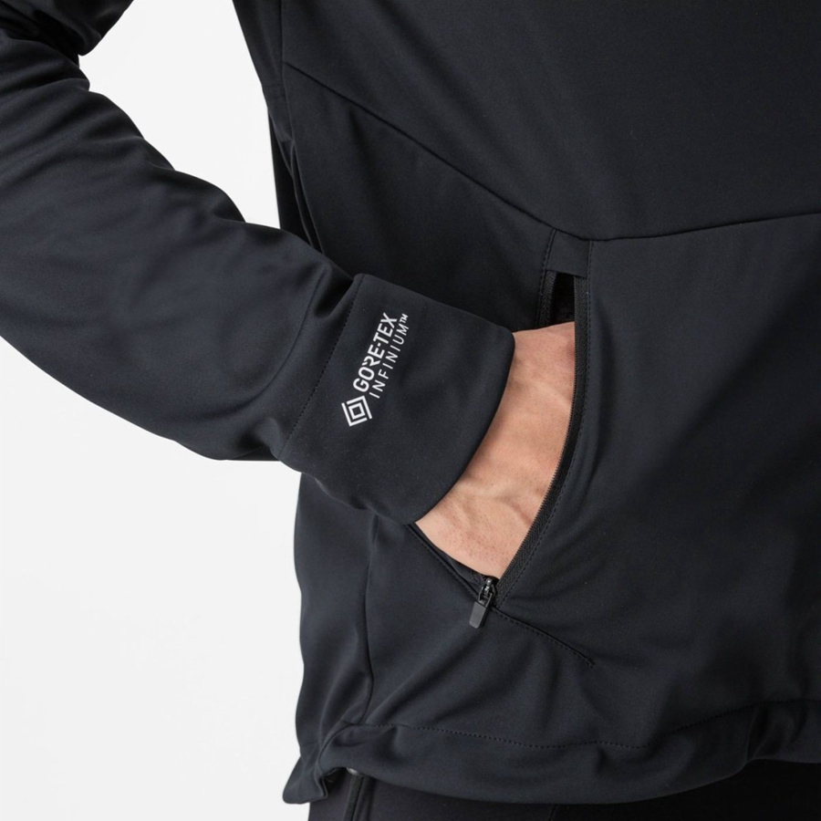 Chamarras Castelli TRAIL HOODIE Hombre Negros | 146795-WGT