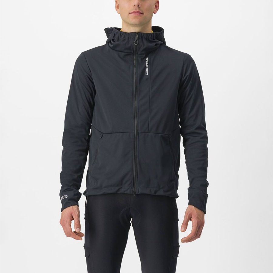 Chamarras Castelli TRAIL HOODIE Hombre Negros | 146795-WGT