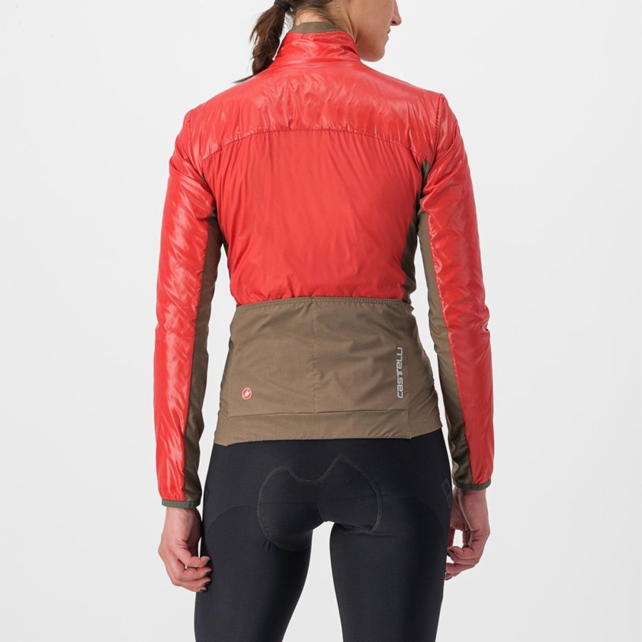 Chamarras Castelli UNLIMITED 2 W PUFFY Mujer Rojos Plateados Grises | 429370-WMB