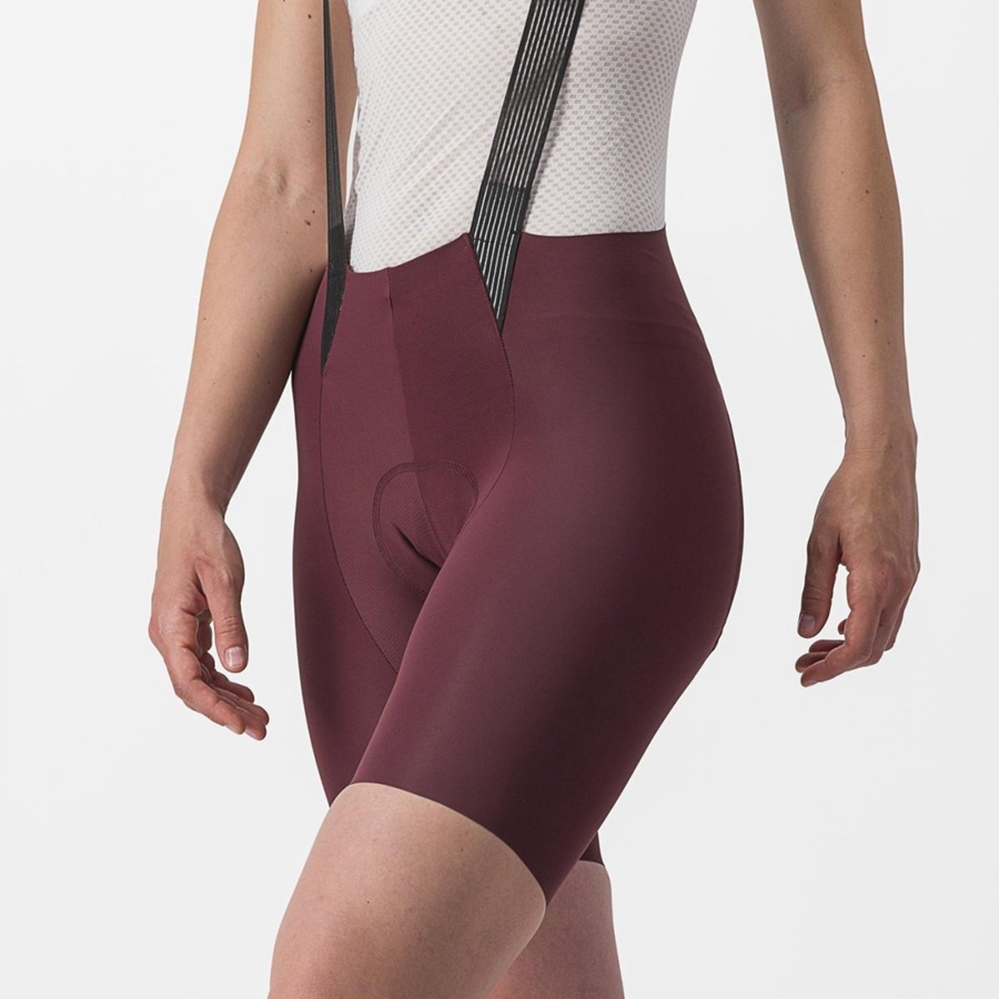 Culottes Con Tirantes Castelli FREE AERO RC W Mujer Vino Oscuro | 710356-WDZ