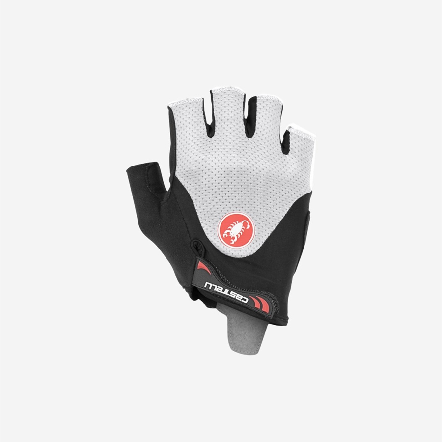 Guantes Castelli ARENBERG GEL 2 Hombre Negros Blancos | 571948-HOP