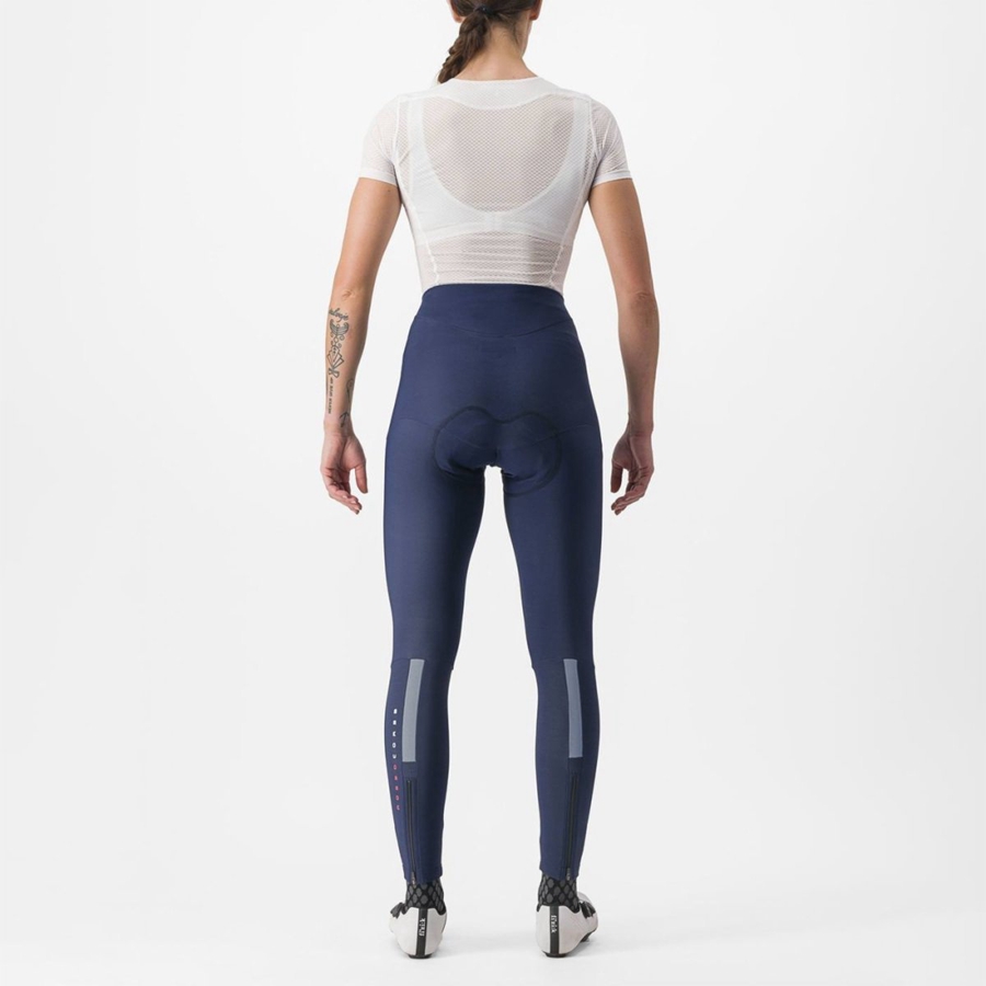 Leggins Castelli SORPASSO RoS W Mujer Azules Plateados | 093281-NGZ