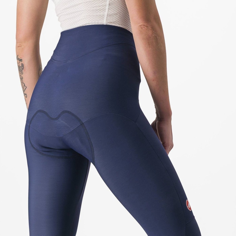 Leggins Castelli SORPASSO RoS W Mujer Azules Plateados | 093281-NGZ