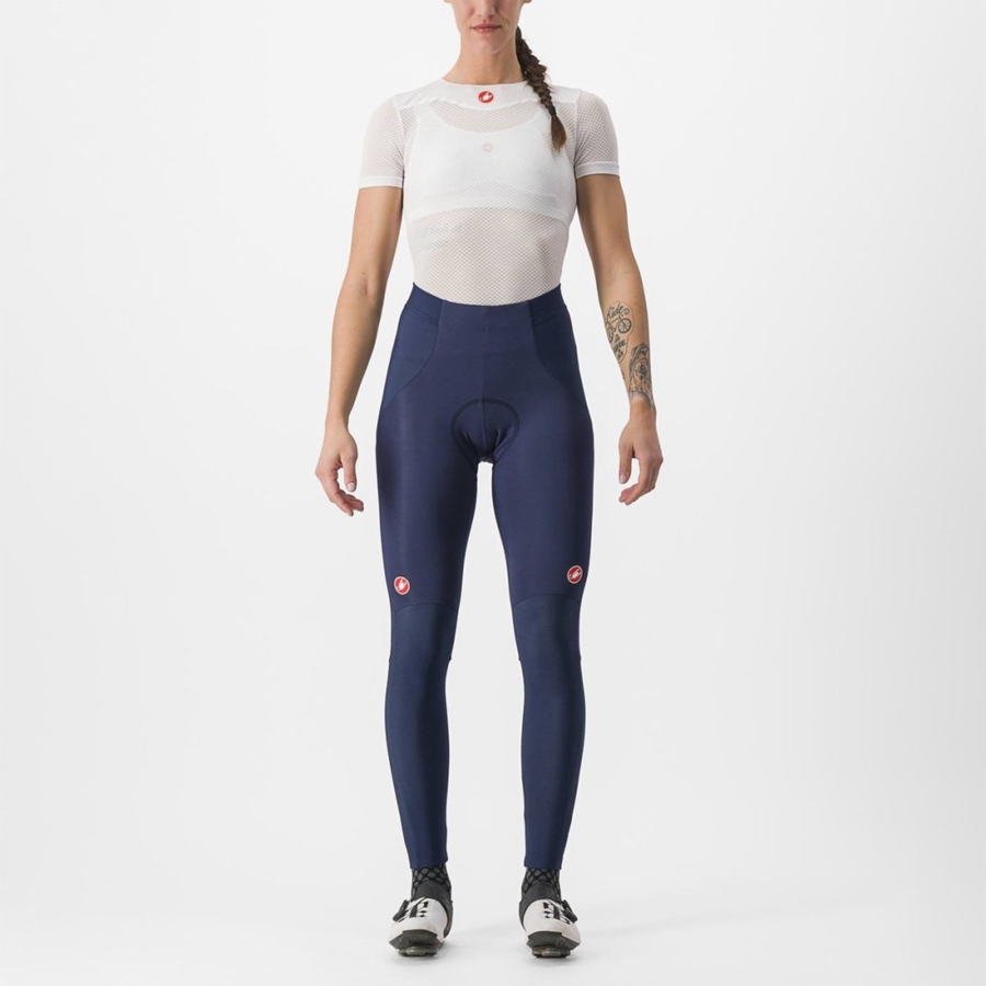 Leggins Castelli SORPASSO RoS W Mujer Azules Plateados | 093281-NGZ