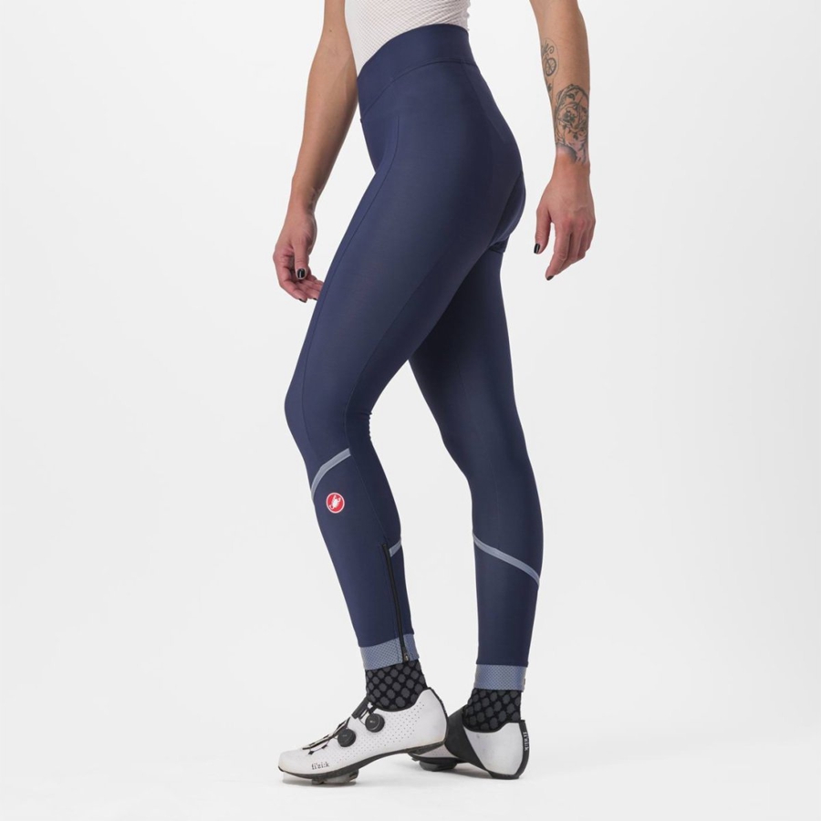 Leggins Castelli VELOCISSIMA THERMAL Mujer Azules Plateados | 254631-WFR