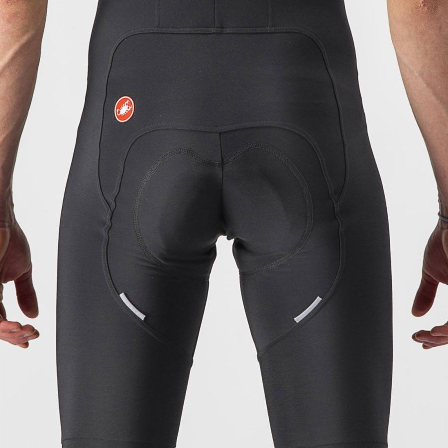 Medias Con Tirantes Castelli FREE AERO RC Hombre Negros | 317902-HJT