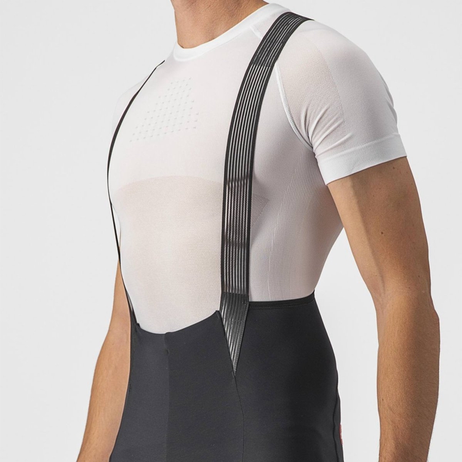 Medias Con Tirantes Castelli FREE AERO RC Hombre Negros | 317902-HJT