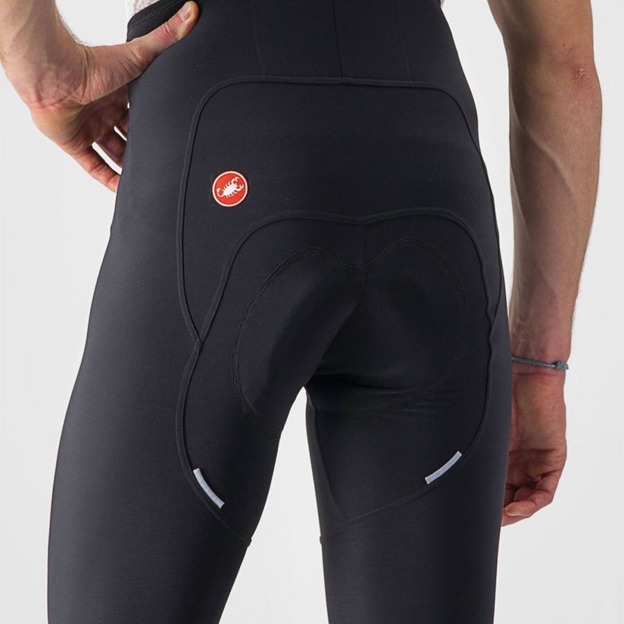 Medias Con Tirantes Castelli FREE AERO RC Hombre Negros | 317902-HJT