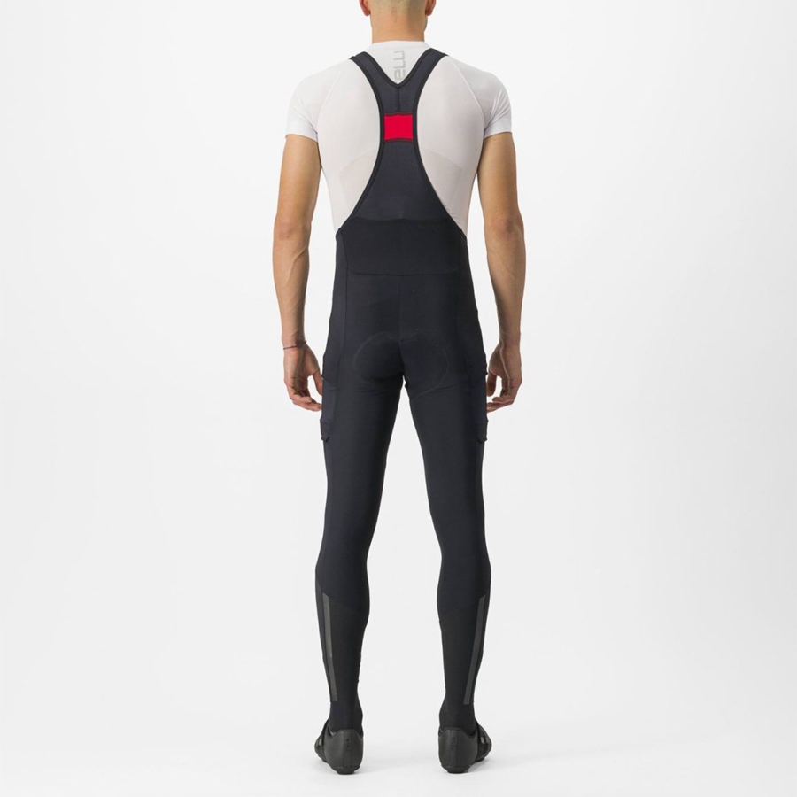 Medias Con Tirantes Castelli UNLIMITED TRAIL Hombre Negros | 923748-KSH