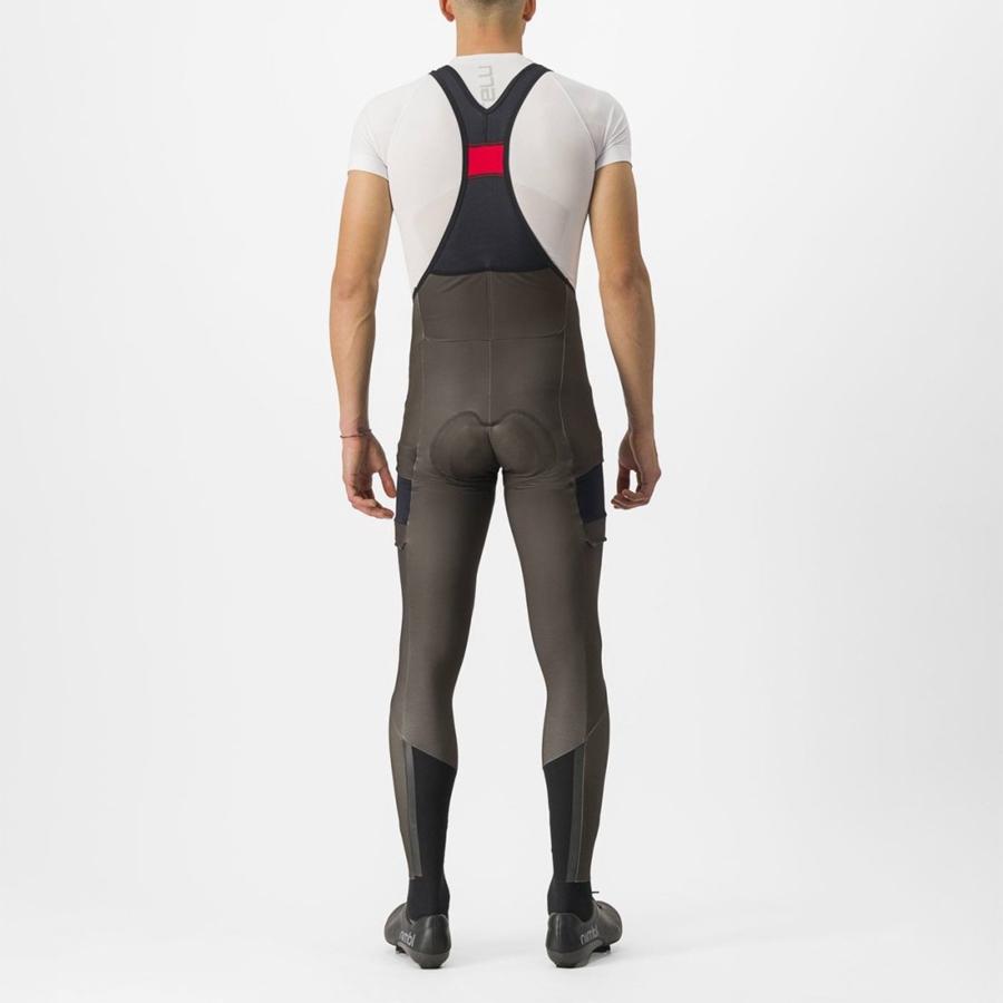 Medias Con Tirantes Castelli UNLIMITED TRAIL Hombre Negros | 371205-HJY