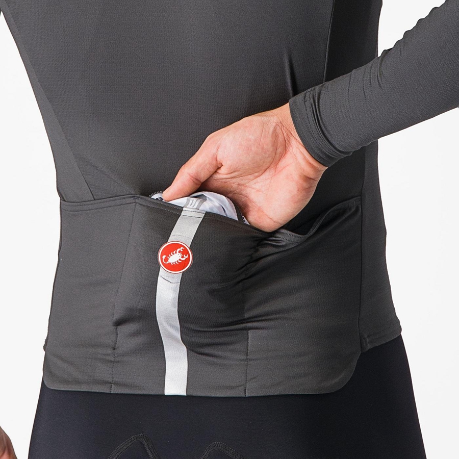 Proteccion Castelli SQUADRA STRETCH Hombre Plateados Grises Grises Oscuro | 270834-CEZ