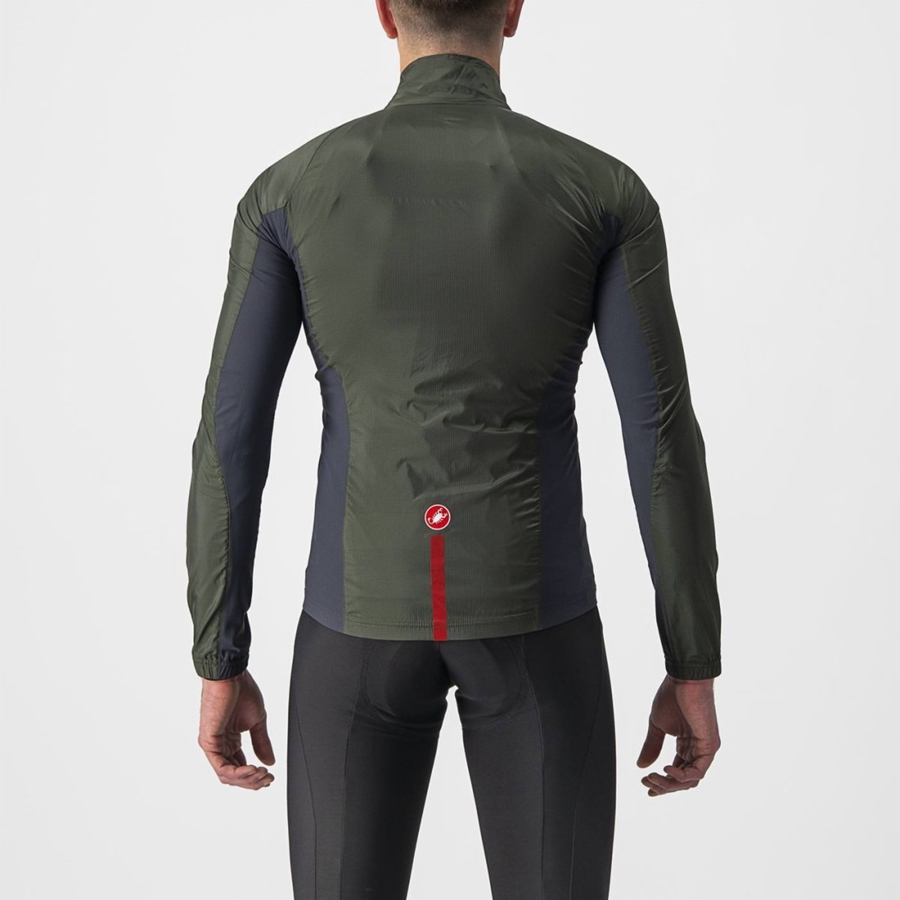 Proteccion Castelli SQUADRA STRETCH Hombre Verdes Grises Oscuro | 420617-FJX