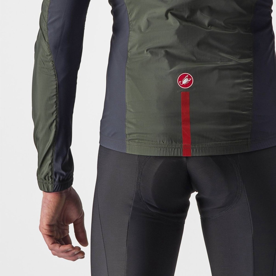 Proteccion Castelli SQUADRA STRETCH Hombre Verdes Grises Oscuro | 420617-FJX