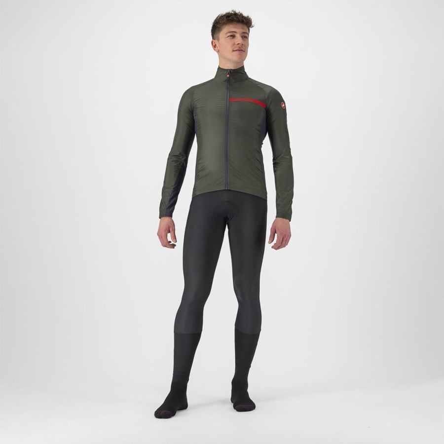 Proteccion Castelli SQUADRA STRETCH Hombre Verdes Grises Oscuro | 420617-FJX