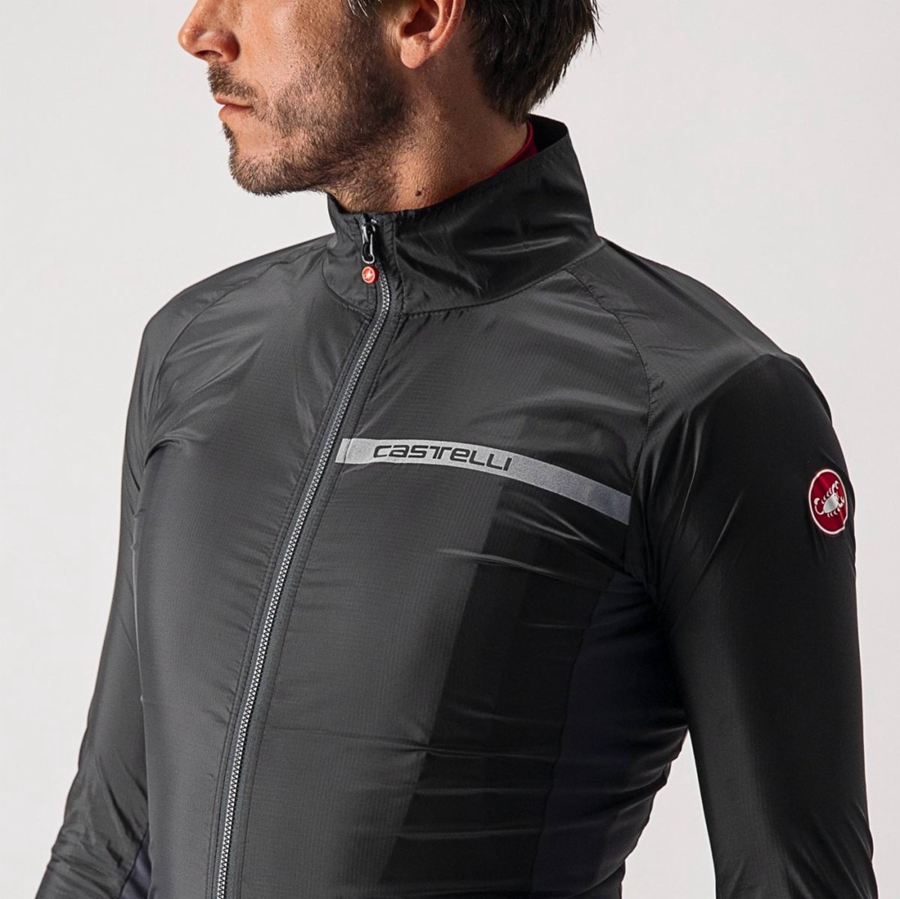 Proteccion Castelli SQUADRA STRETCH Hombre Negros Grises Oscuro | 237905-FDK