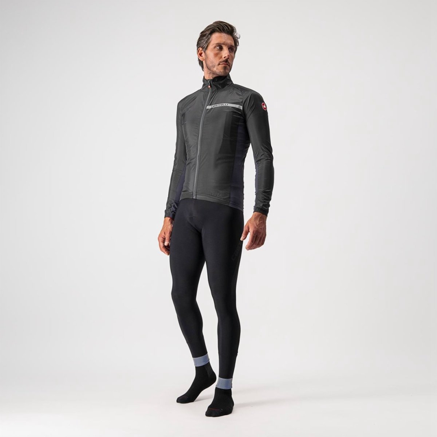 Proteccion Castelli SQUADRA STRETCH Hombre Negros Grises Oscuro | 237905-FDK