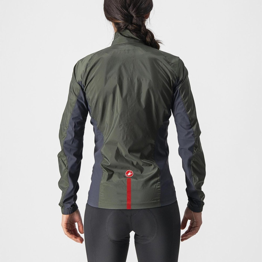 Proteccion Castelli SQUADRA STRETCH W Mujer Verdes Grises Oscuro | 870246-CEO