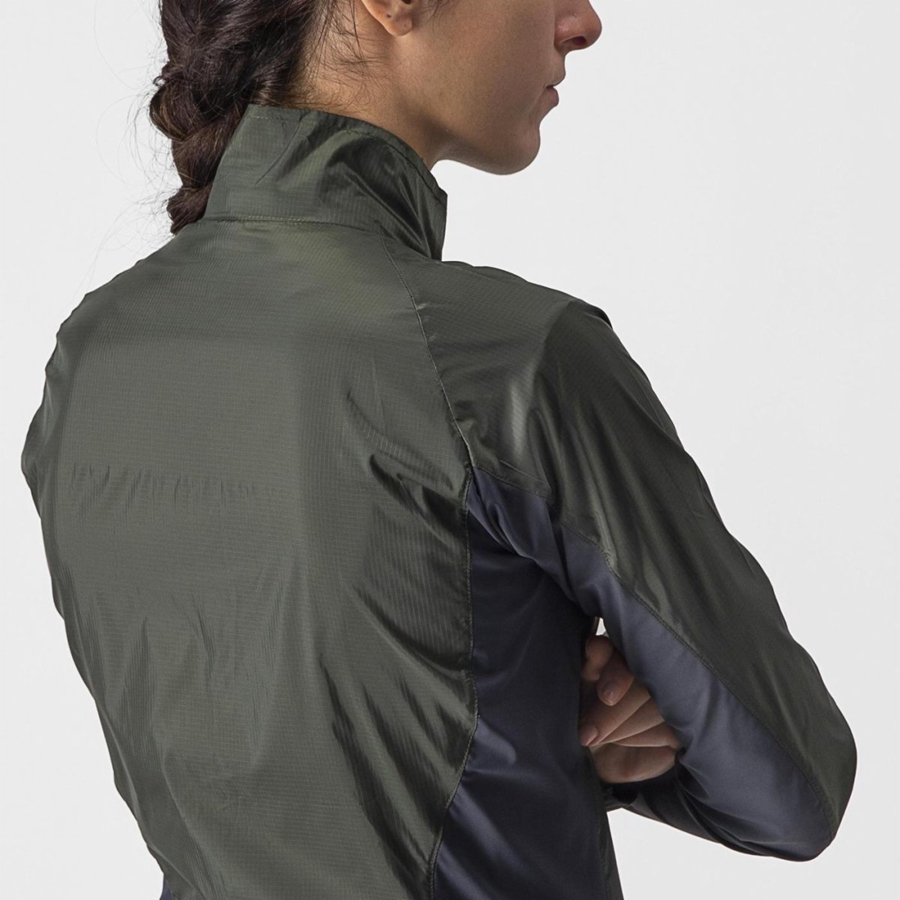 Proteccion Castelli SQUADRA STRETCH W Mujer Verdes Grises Oscuro | 870246-CEO