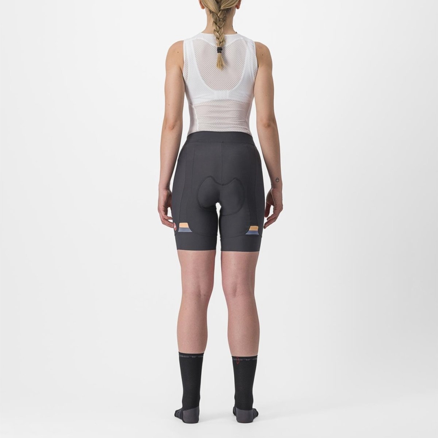 Short Castelli PRIMA Mujer Grises Oscuro Naranjas | 950374-XSV