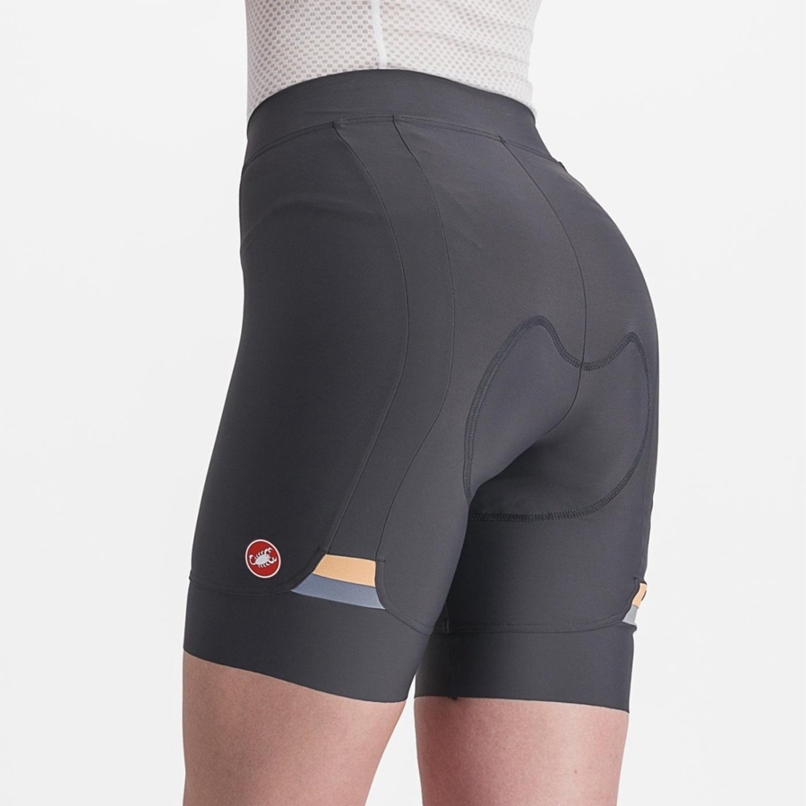 Short Castelli PRIMA Mujer Grises Oscuro Naranjas | 950374-XSV