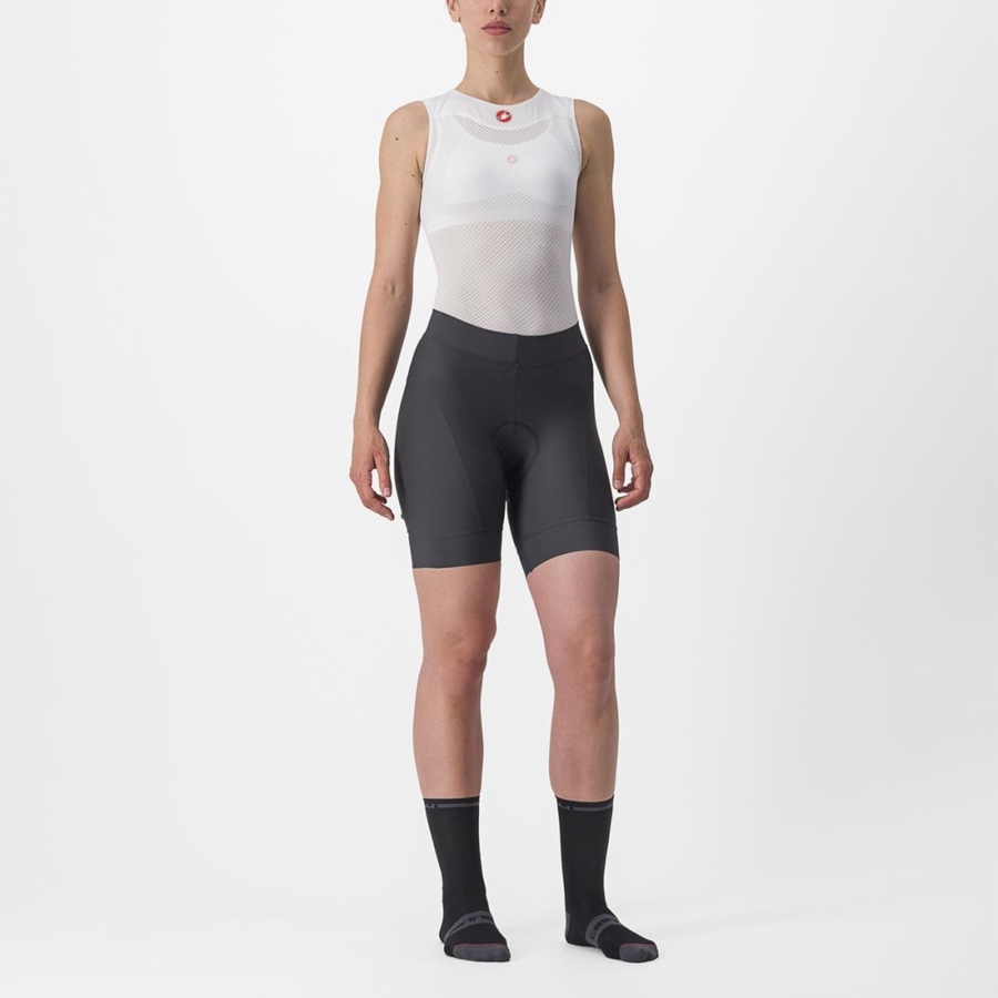 Short Castelli PRIMA Mujer Grises Oscuro Naranjas | 950374-XSV